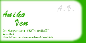 aniko ven business card